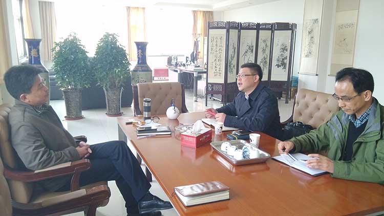 江安吉開發區管委會領導一行來我院進行合作洽談